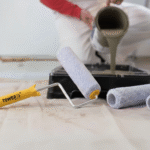 Paint Roller and Brush