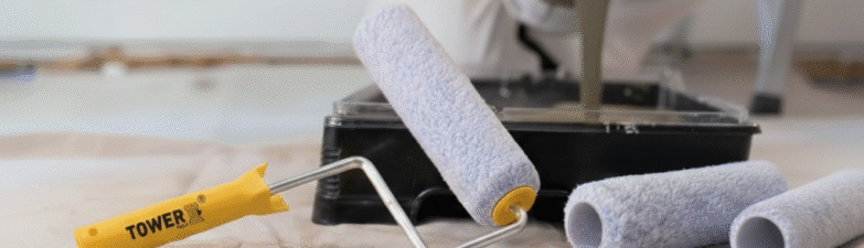 Paint Roller and Brush