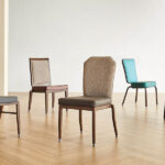 Metal Wood-Grain Chair