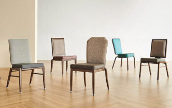 Metal Wood-Grain Chair